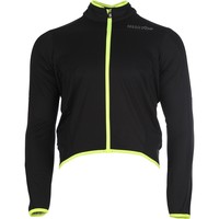 Rh+ cortavientos ciclismo hombre SPACE JACKET F/W2017 BLACK/FLUO YELLOW vista frontal