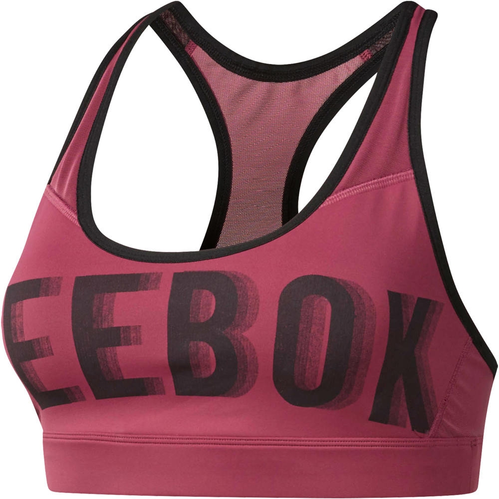 Reebok sujetadores deportivos Reebok Hero Brand Read vista frontal
