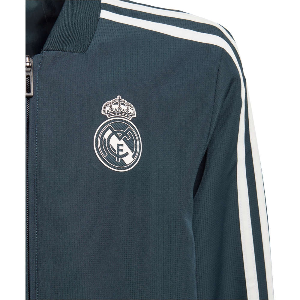 adidas sudadera entrenamiento fútbol niño R.MADRID 19 PRE JKT Y vista detalle