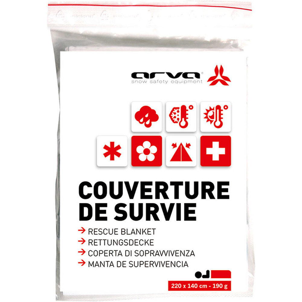 Arva varios hielo RESCUE BLANKET 190 GR vista frontal