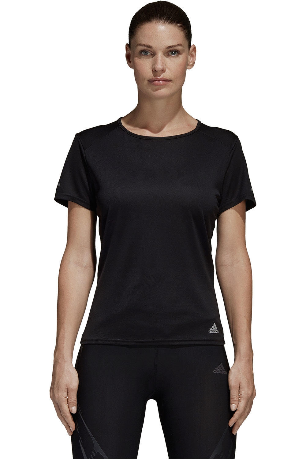 adidas camiseta entrenamiento manga corta mujer RUN TEE W vista frontal