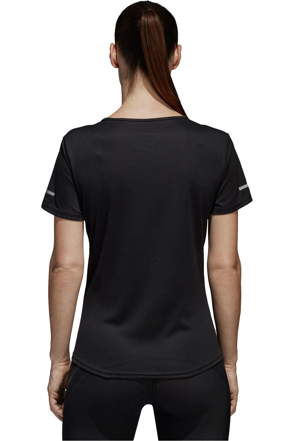 adidas camiseta entrenamiento manga corta mujer RUN TEE W vista trasera