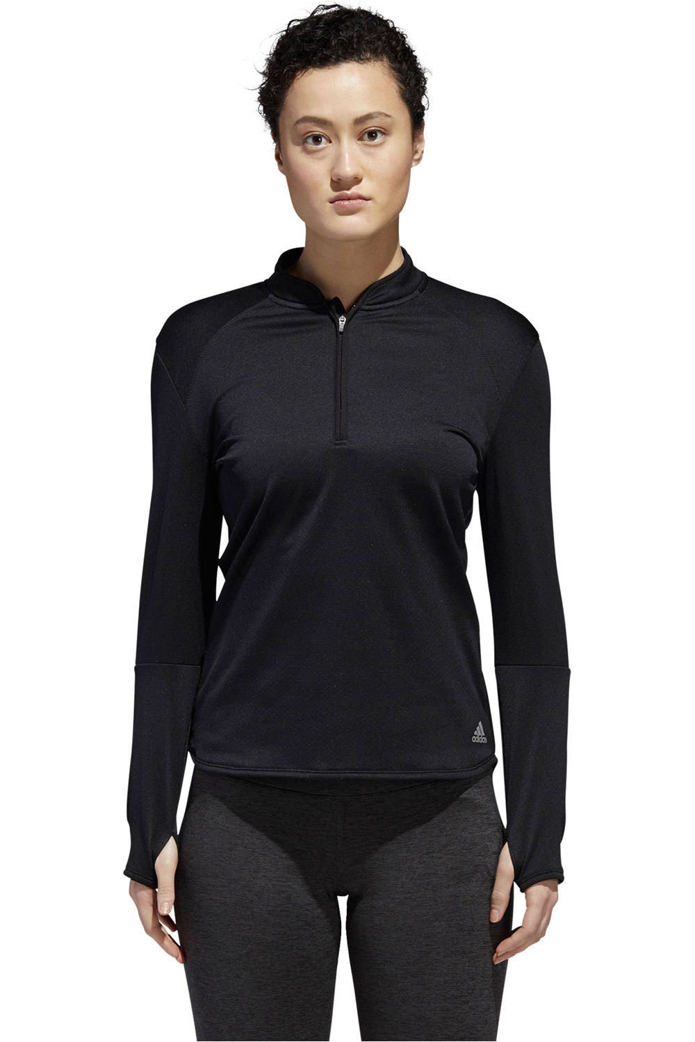 adidas camiseta técnica manga larga mujer RS CW 1/2 ZIP W vista frontal