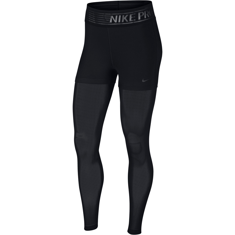 Nike pantalones y mallas largas fitness mujer W NP TGHT DELUXE MESH vista frontal