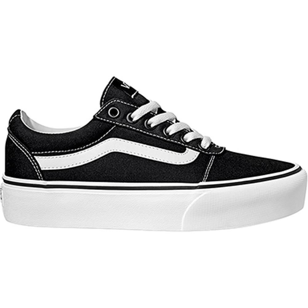 Ward platform zapatilla moda mujer Negro (41)