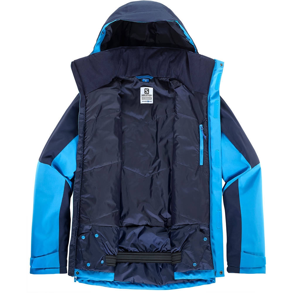 Salomon chaqueta esquí hombre STORMSEEKER JKT AZUL vista trasera