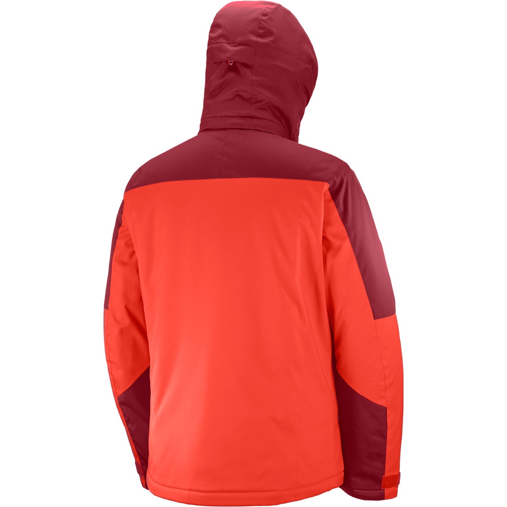 Salomon chaqueta esquí hombre STORMSEEKER JKT ROJA vista trasera