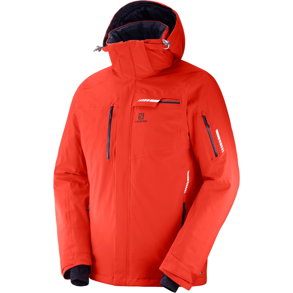 Salomon chaqueta esquí hombre BRILLIANT JACKET FIERY RED vista frontal