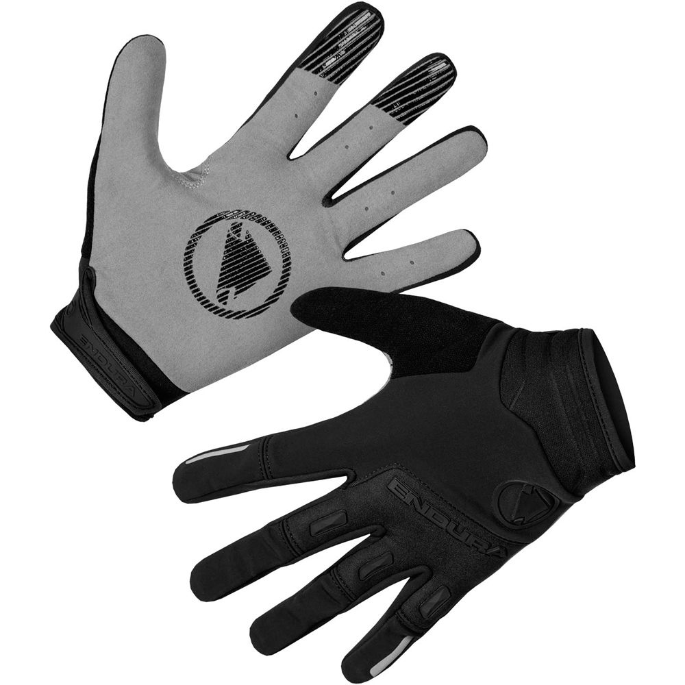 Endura guantes largos ciclismo Guantes Singletrack cortavientos Negro vista frontal