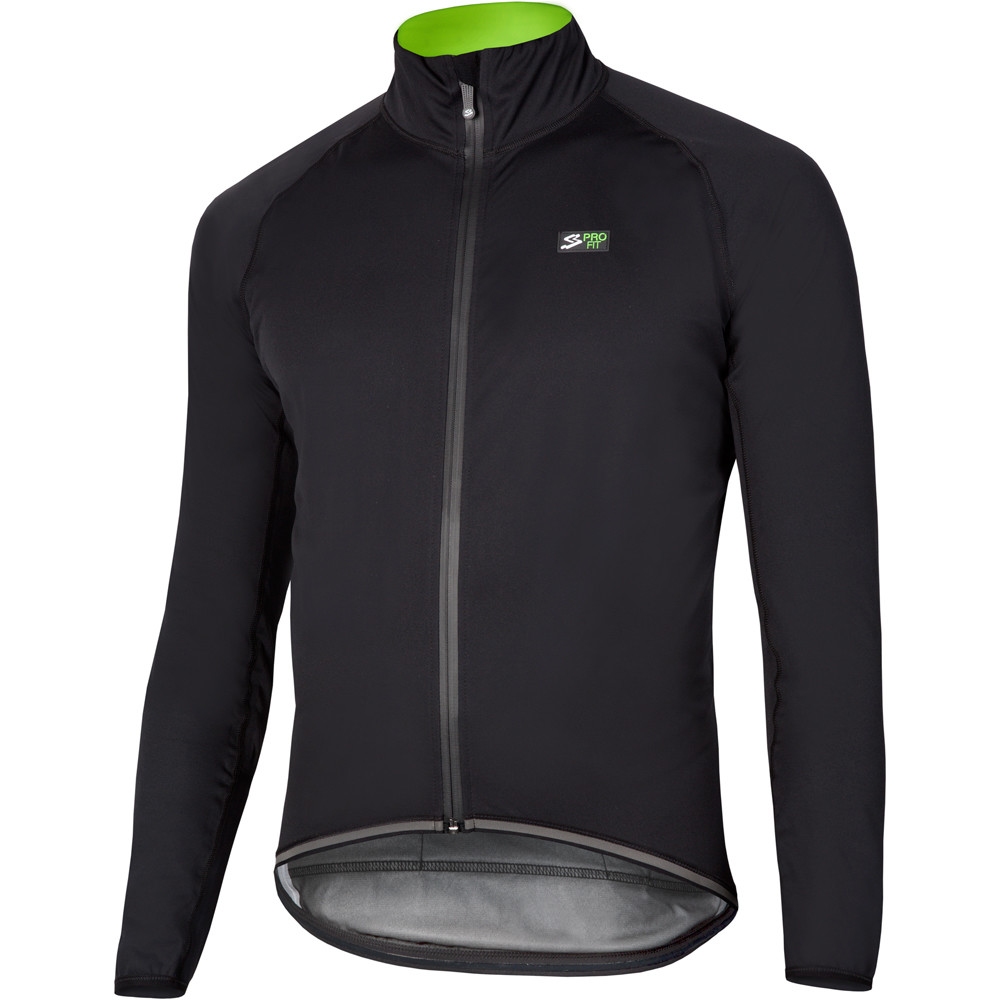 Spiuk cortavientos ciclismo hombre CHAQUETA PROFIT COLD&RAIN HOMBRE NEGRO vista frontal