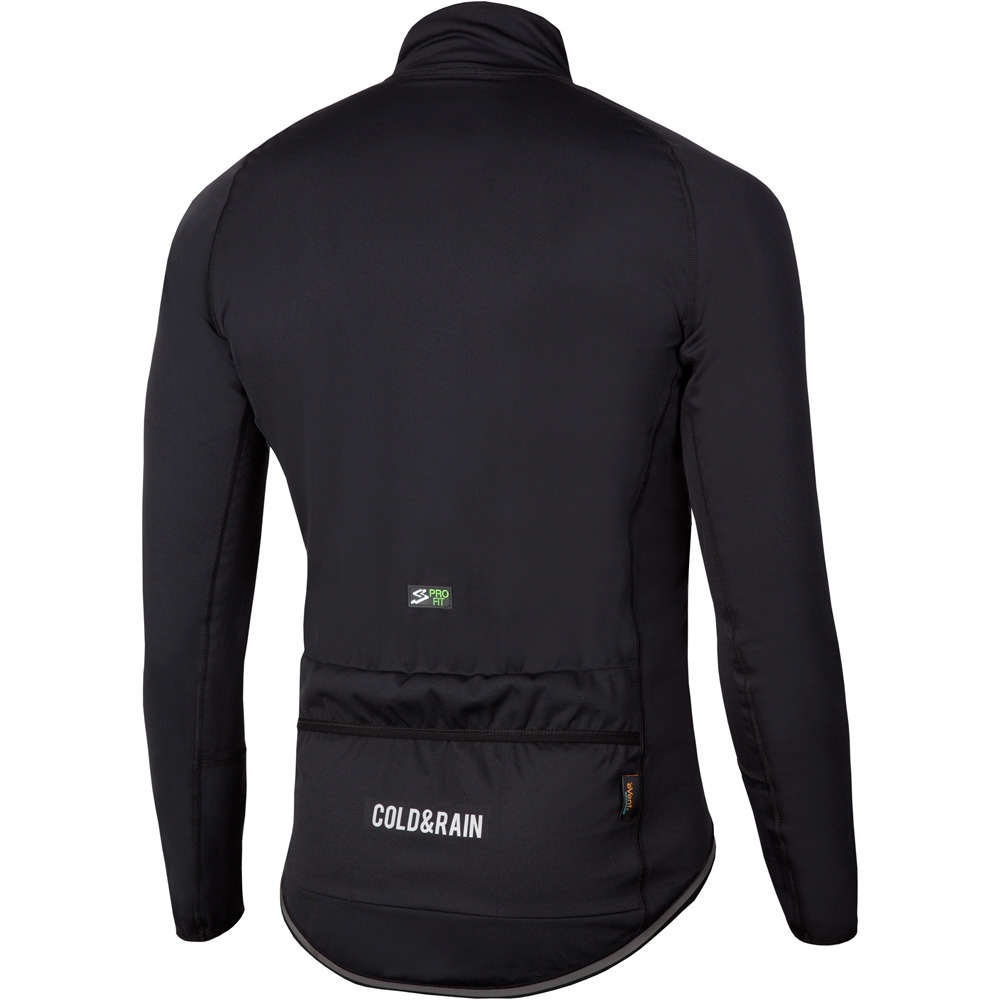 Spiuk cortavientos ciclismo hombre CHAQUETA PROFIT COLD&RAIN HOMBRE NEGRO vista trasera