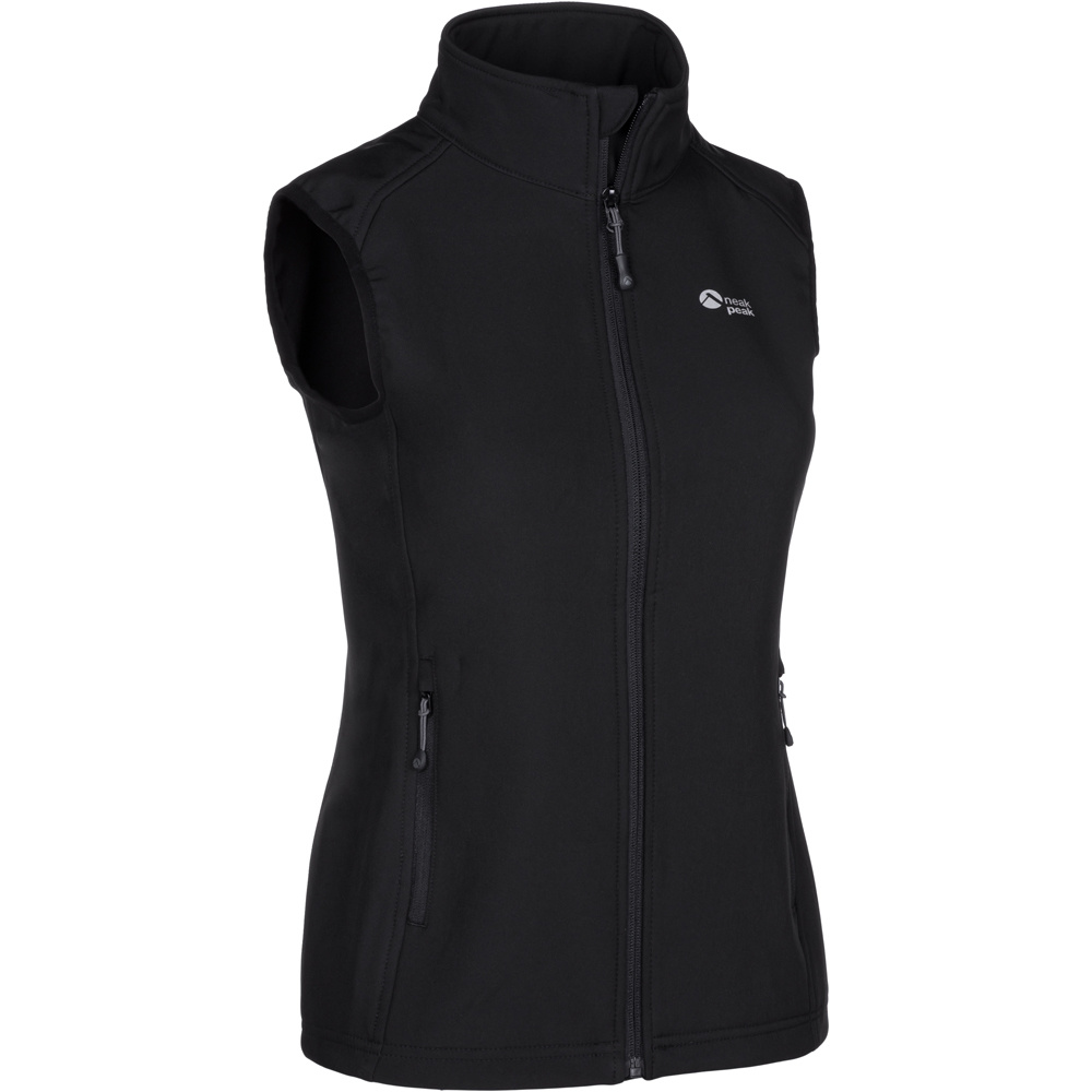 Neak Peak chaleco outdoor mujer EVA SF BLACK vista frontal