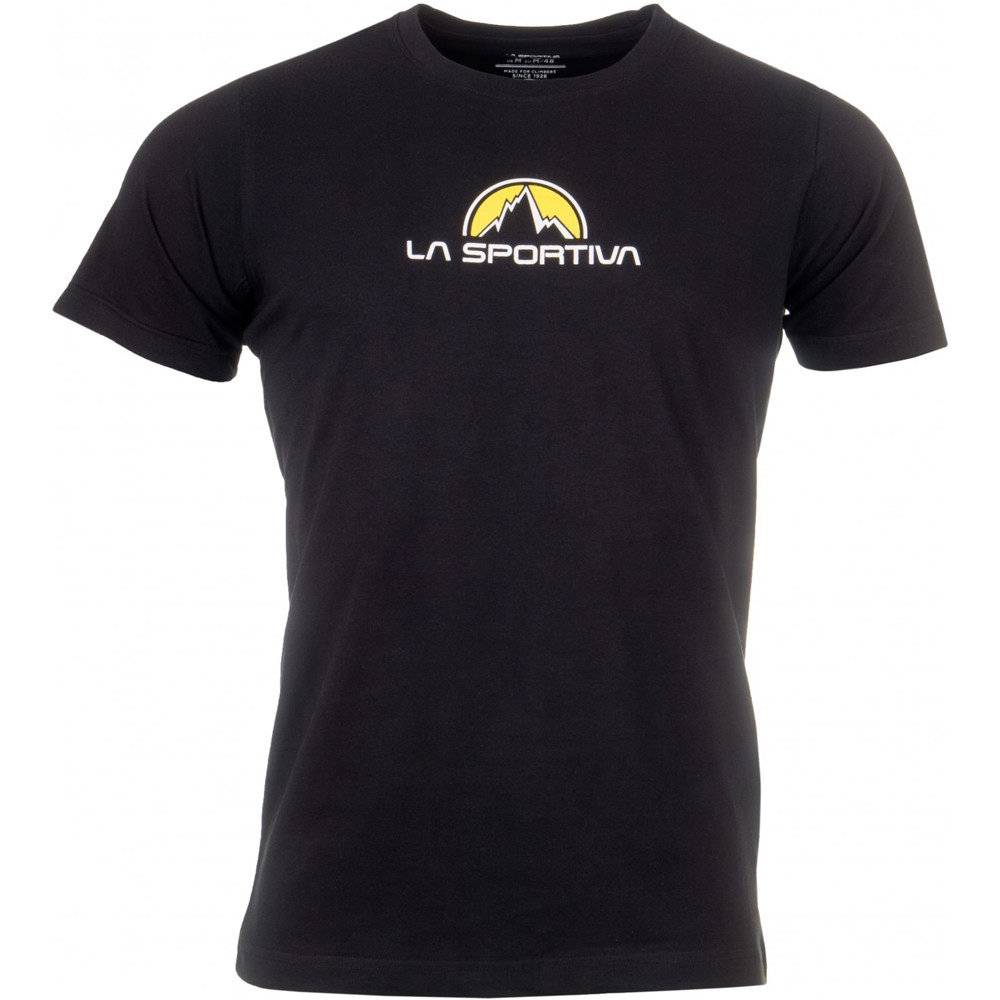 Footstep camiseta montaña manga corta hombre Negro (XL)