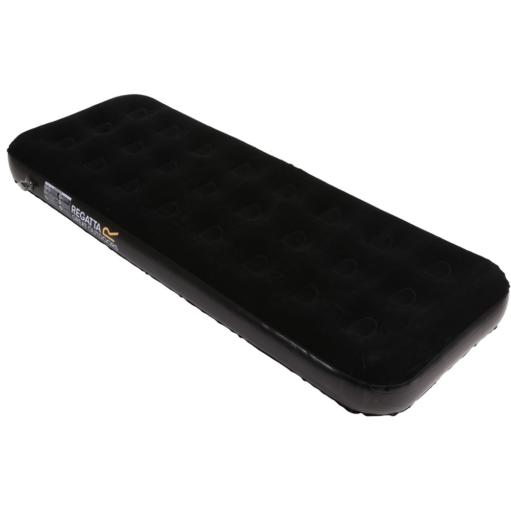 Flock airbed sgl tumbona Negro (UNICA)