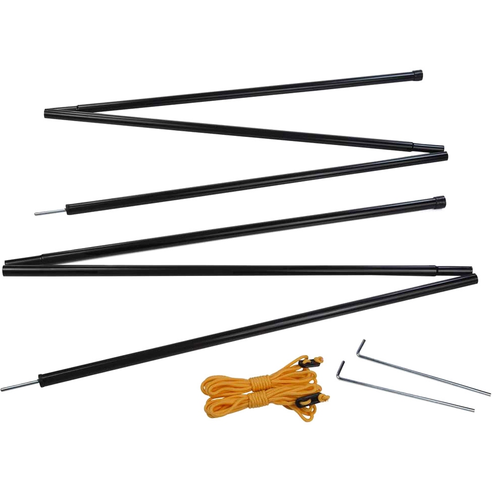 Canopy pole set accesorios tiendas de campaña Negro (UNICA)