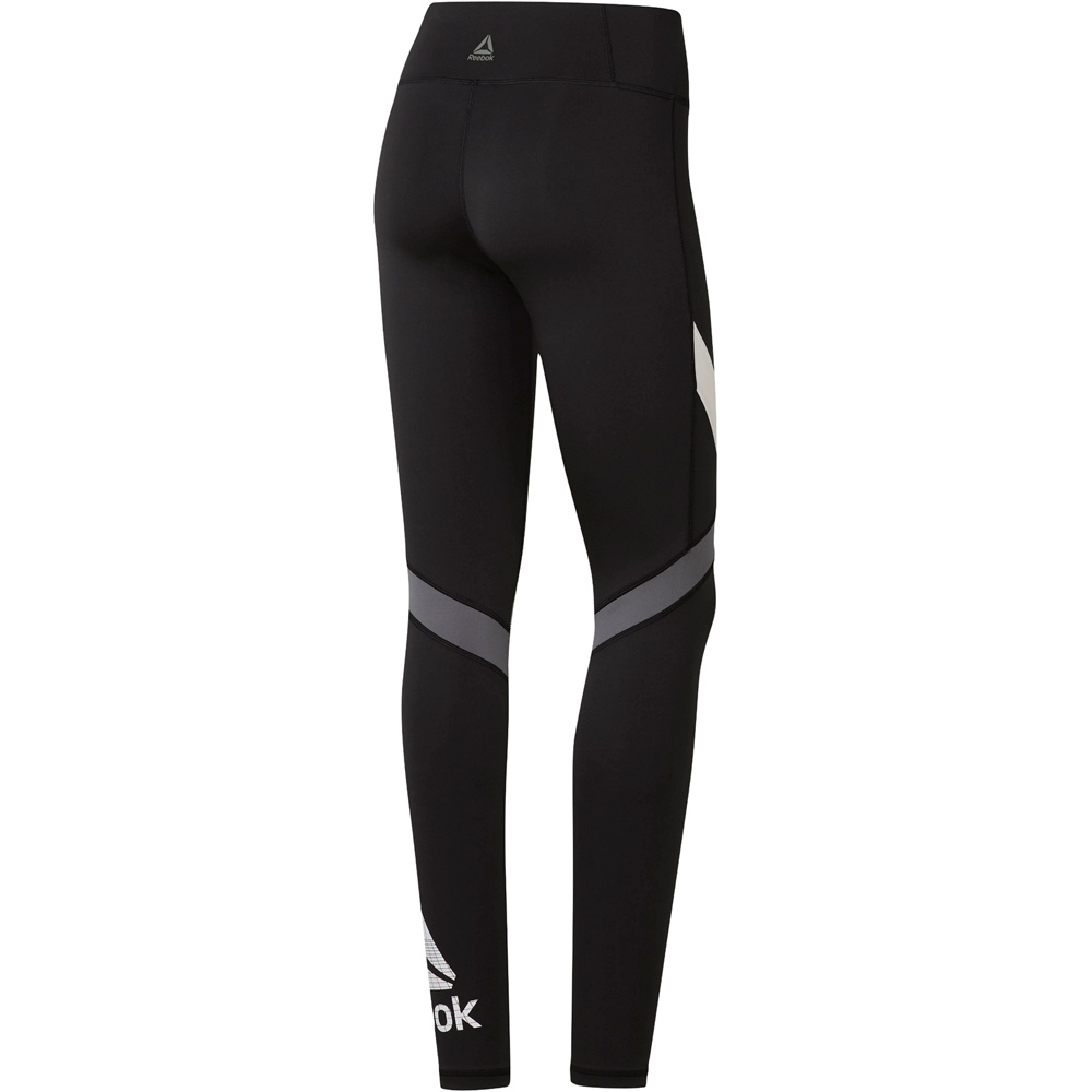 Reebok pantalones y mallas largas fitness mujer WOR BIG DELTA TIGHT vista trasera