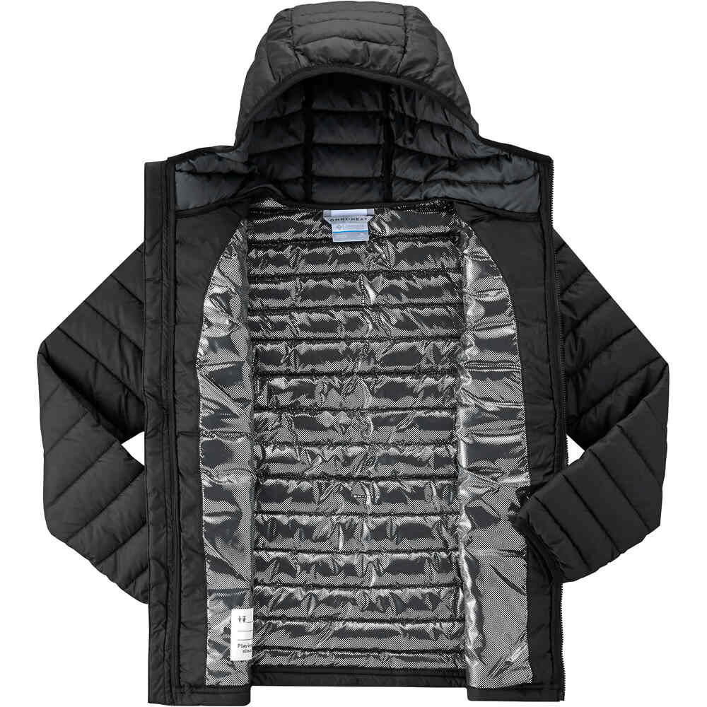 Columbia chaqueta outdoor niño Powder Lite Boys Hooded Jacket vista detalle