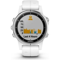 Garmin pulsómetros con gps FENIX 5S PLUS ZAFIRO PLATA CORREA BLANCA 03