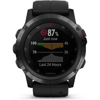 Garmin pulsómetros con gps FENIX 5X PLUS ZAFIRO NEGRO CORREA NEGRA 02