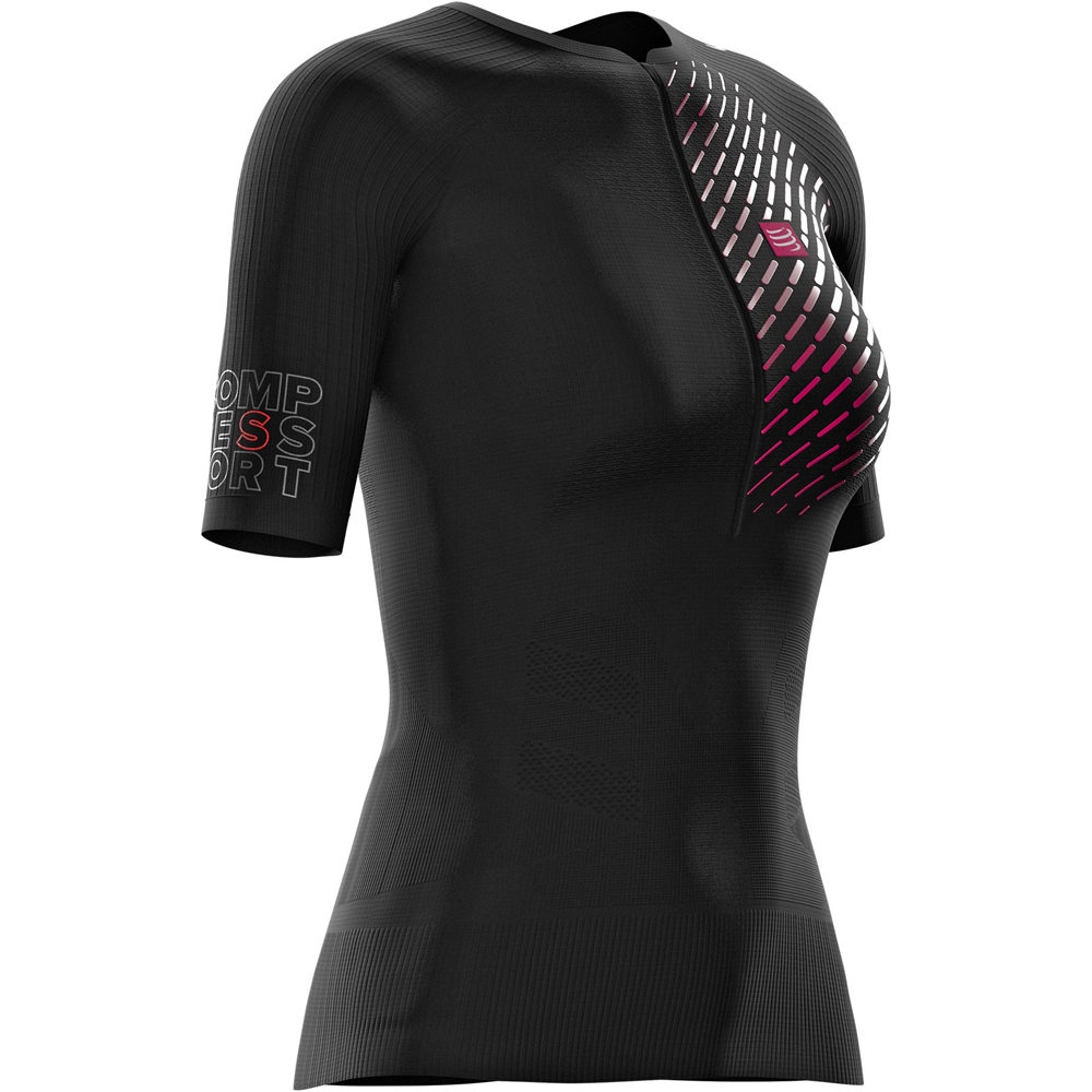 Trail running postural camiseta entrenamiento manga corta mujer Negro (XS)