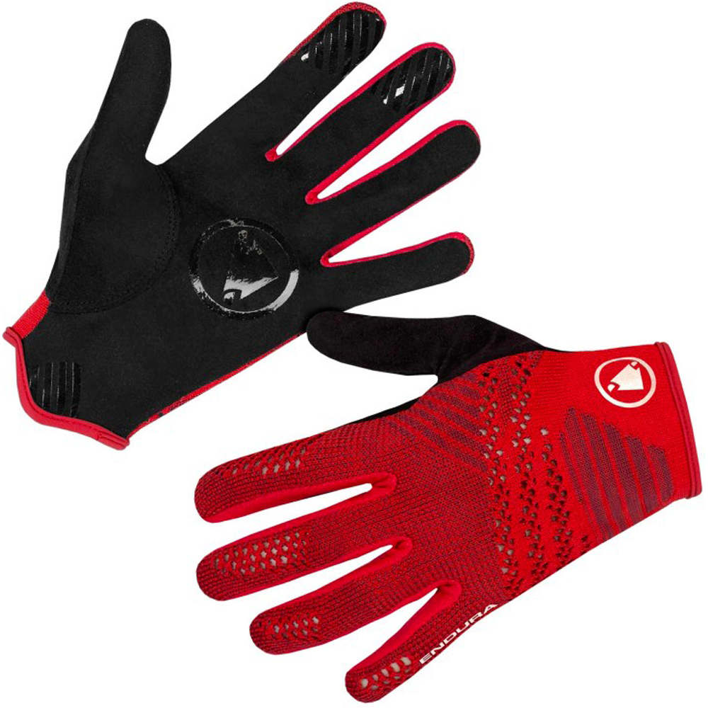 Endura guantes largos ciclismo SingleTrack LiteKnit RustRed vista frontal