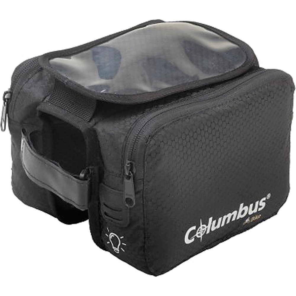 Columbus Outdoor alforjas bicicleta BIKE FRAME BAG+ movil vista frontal