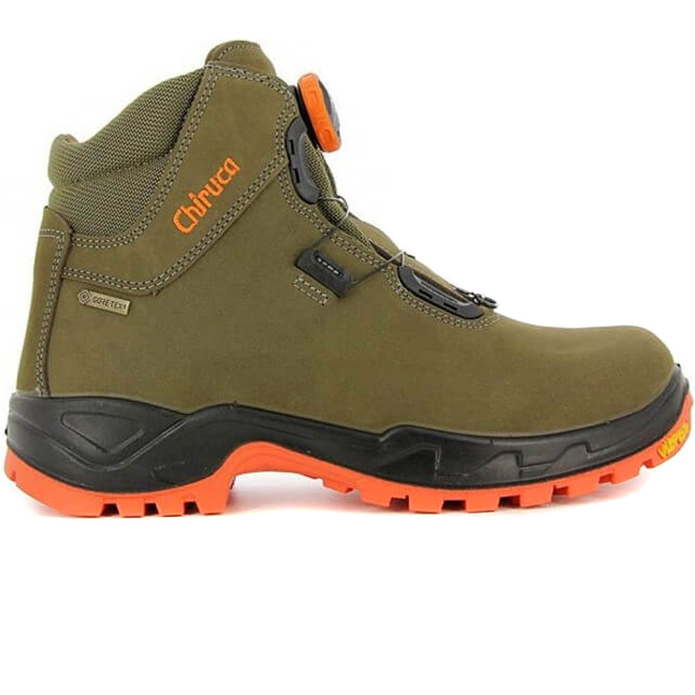 Chiruca bota montaña cuero hombre CARES Boa Hi Vis 08 GORE-TEX lateral exterior