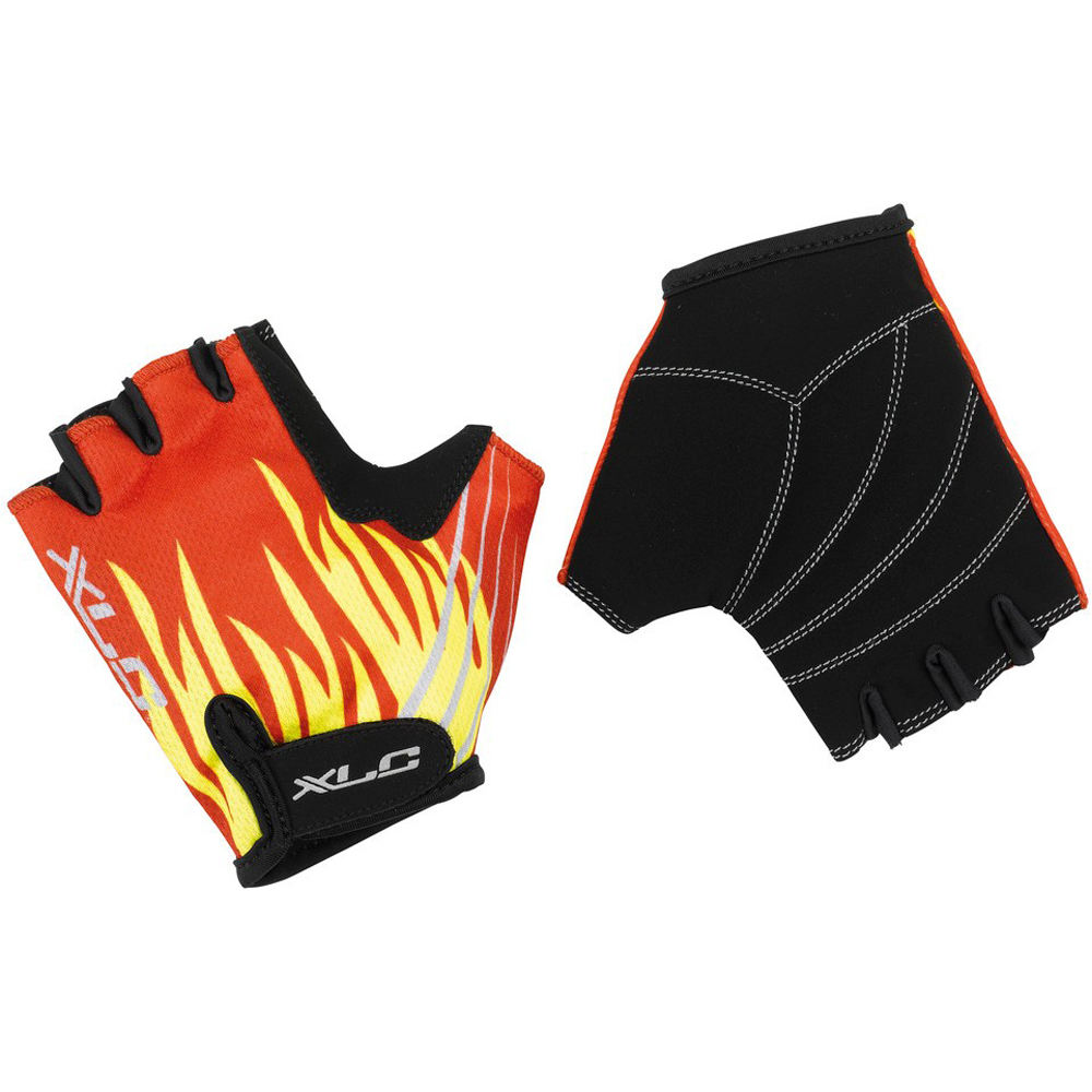 Xlc guantes ciclismo niño XLC CG-S08 GUANTES NIO VELCRO FUEGO vista frontal