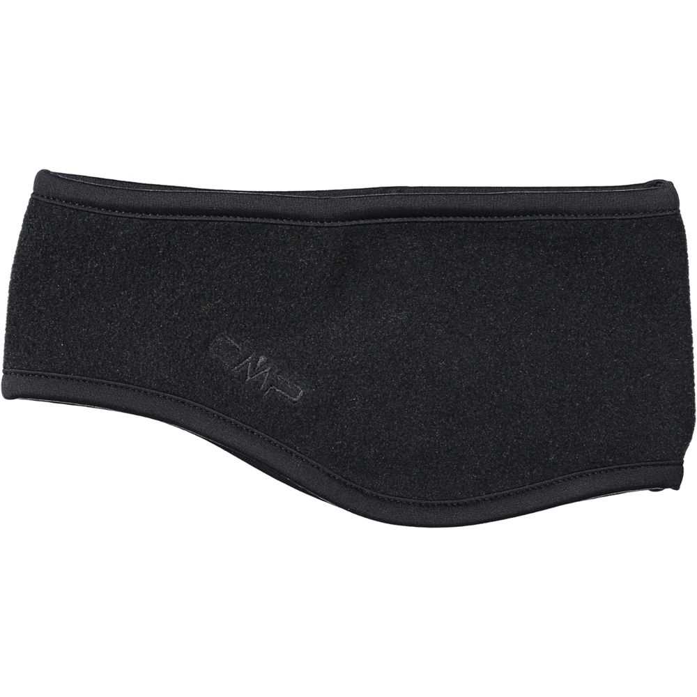 Woman fleece headband cinta orejera esquí Negro (UNICA)