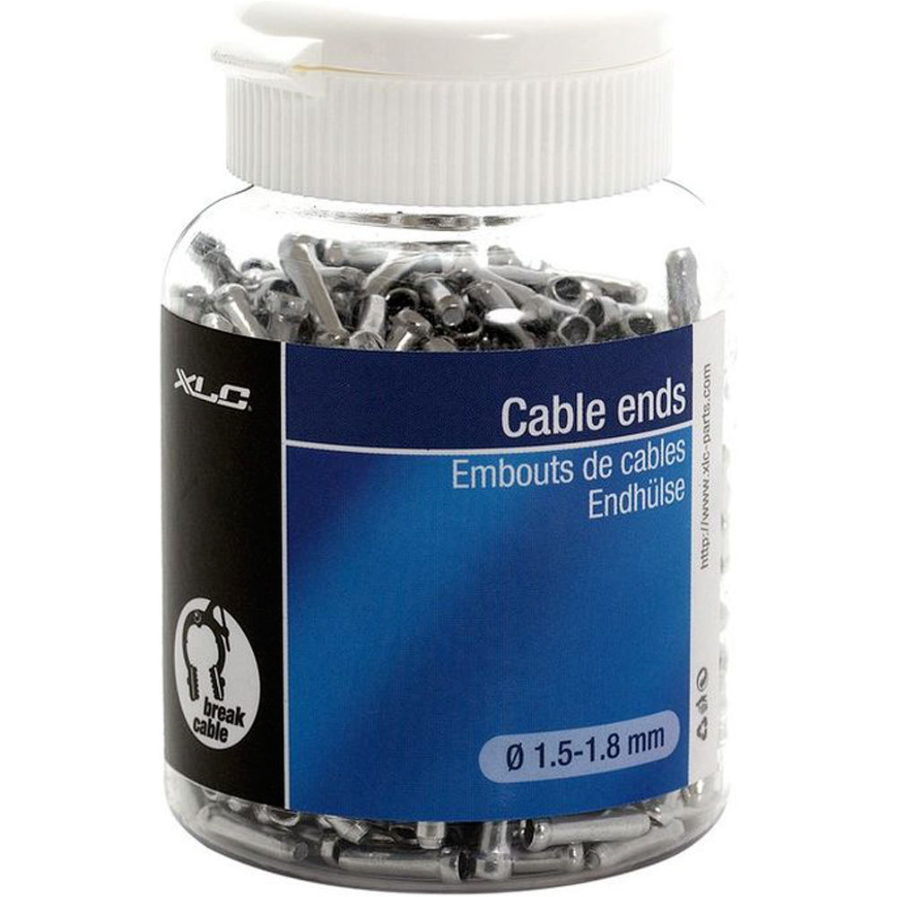 Xlc cableado y tope funda ciclismo XLC BR-X09 TOPE DE CABLE FRENO 1,5-1,8 MM 500 UNID vista frontal