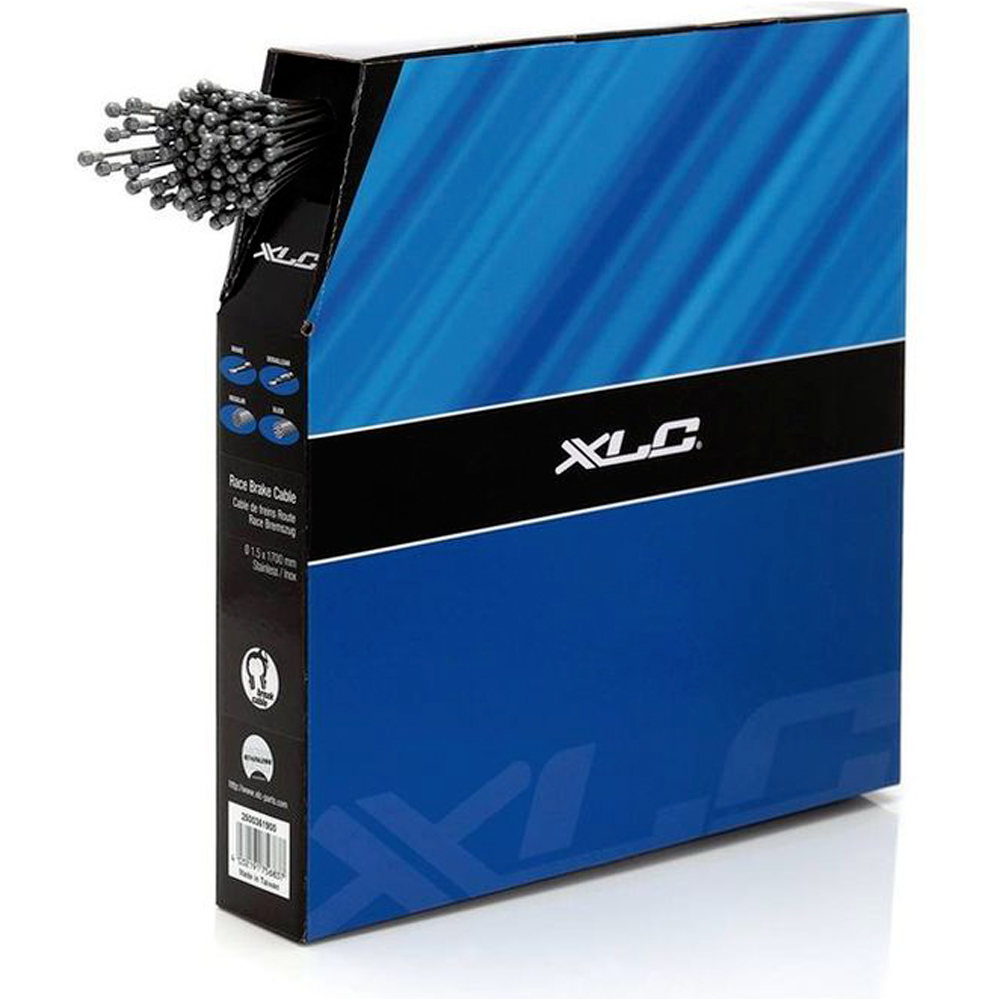 Xlc cableado y tope funda ciclismo XLC BR-X60 CABLE DE FRENO 1,5x1700 NEGRO C/50 UNID vista frontal