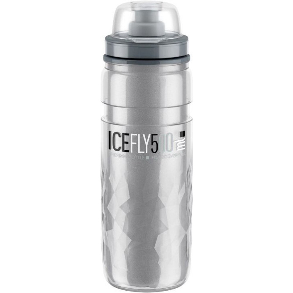 Elite ice fly transparente 500 ml bidones ciclismo