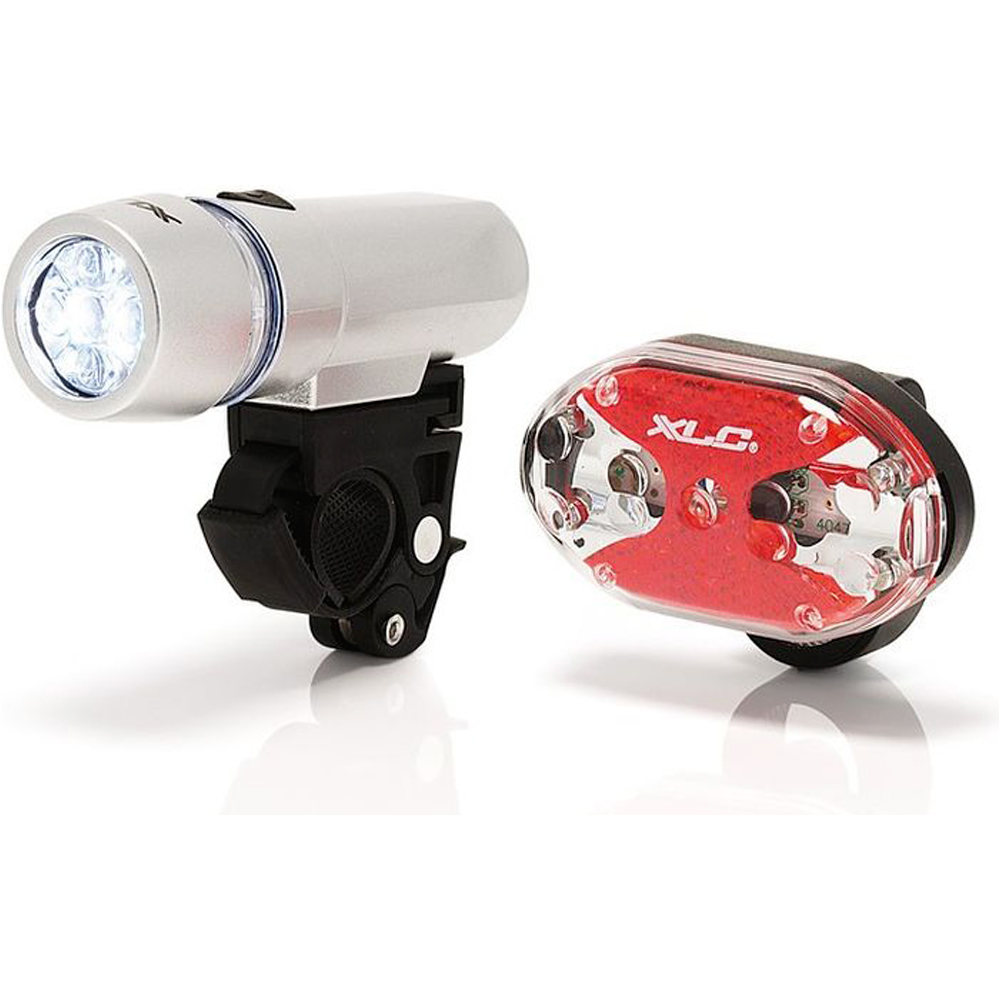 Xlc kit luces bicicleta XLC CL-S03 SET DE LUCES LED DEL.TRITON/TR.THEBE 5X vista frontal