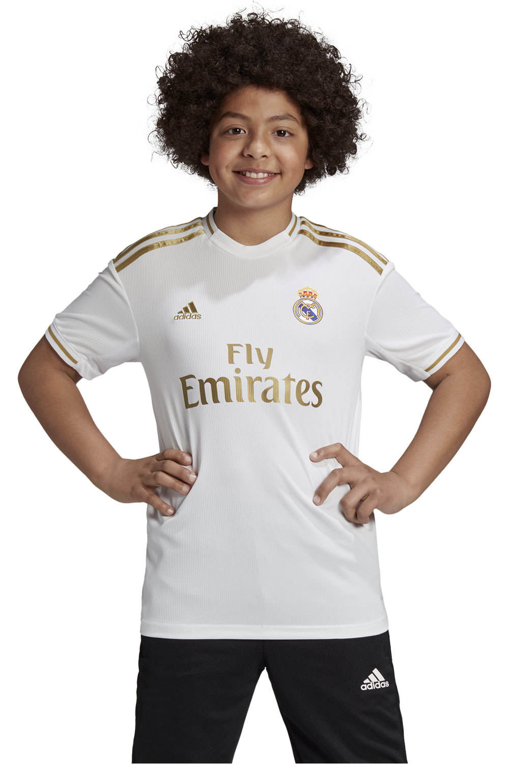 adidas camiseta de fútbol oficiales niño R.MADRID 20 H JSY Y LFP vista frontal