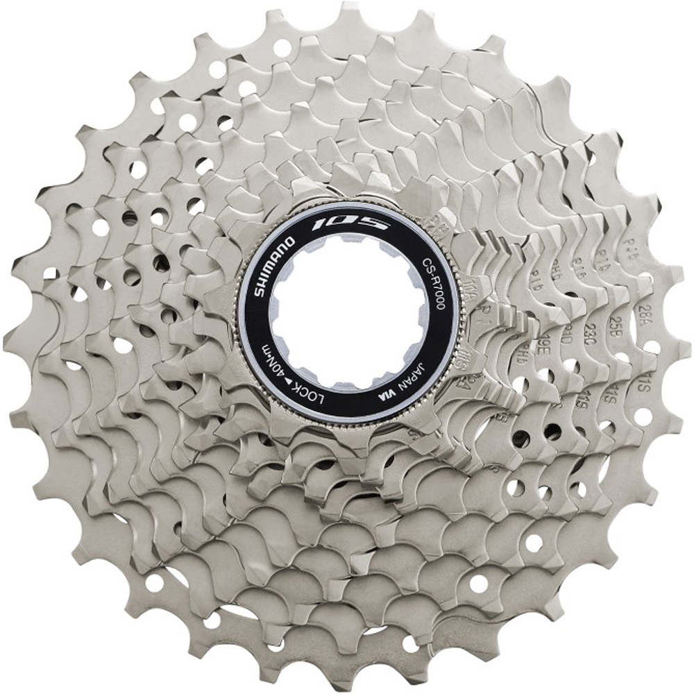 Shimano cassette bicicleta carretera CASSETTE SHIMANO 11V 11/32 105 R7 vista frontal