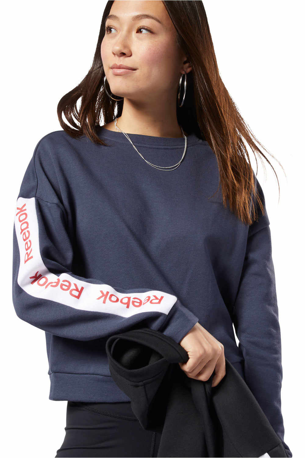 Reebok sudadera mujer Linear Logo Crew vista frontal