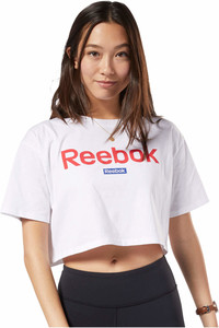 Reebok camiseta manga corta mujer Linear Logo Crop Tee vista frontal