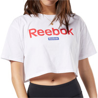 Reebok camiseta manga corta mujer Linear Logo Crop Tee 05