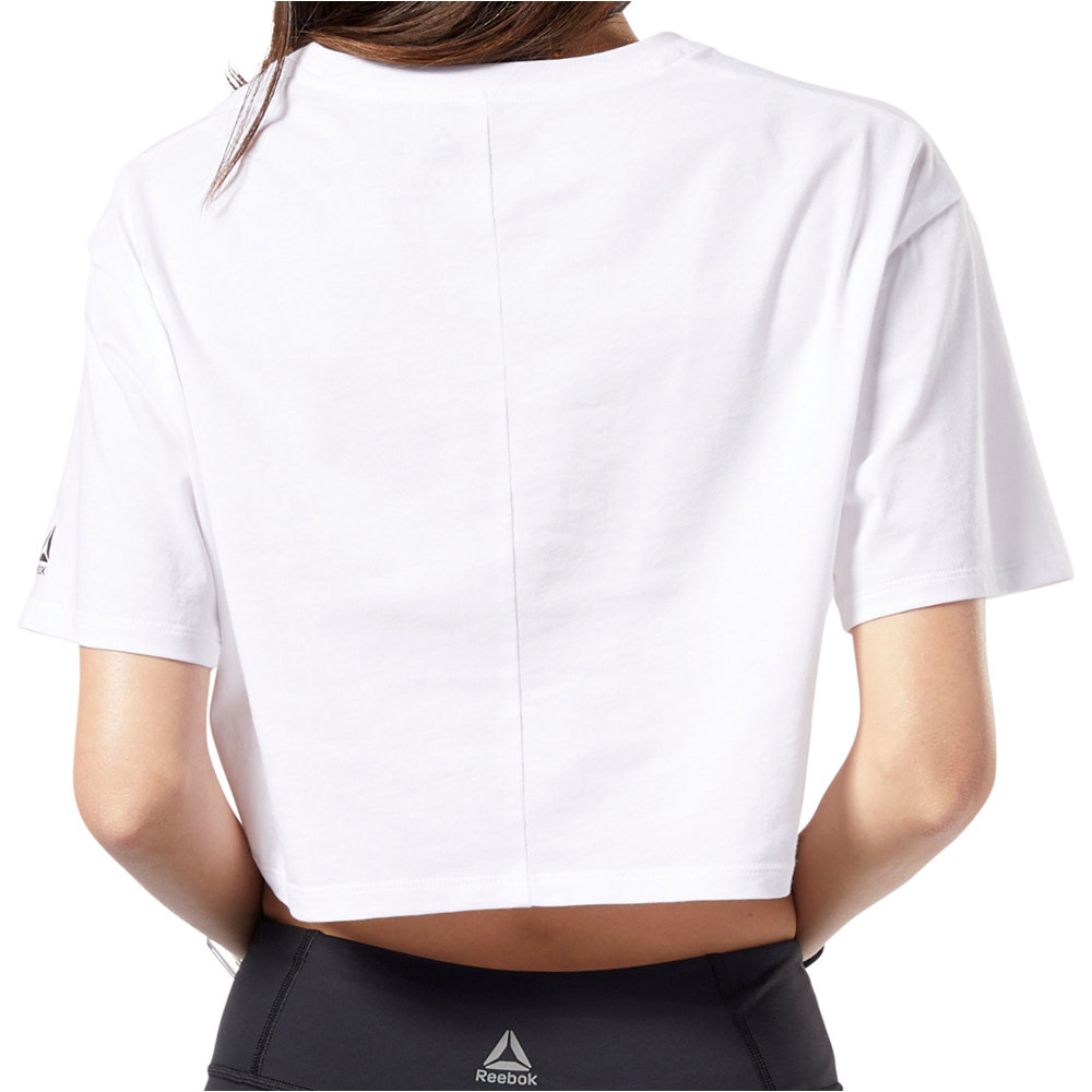 Reebok camiseta manga corta mujer Linear Logo Crop Tee 06