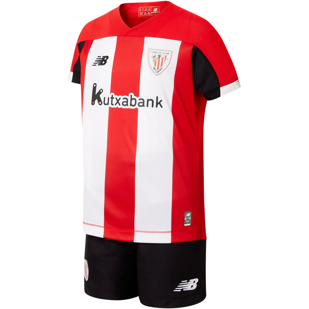 New Balance equipación fútbol niño ATHL.BILBAO 20 HOME JR KIT vista frontal