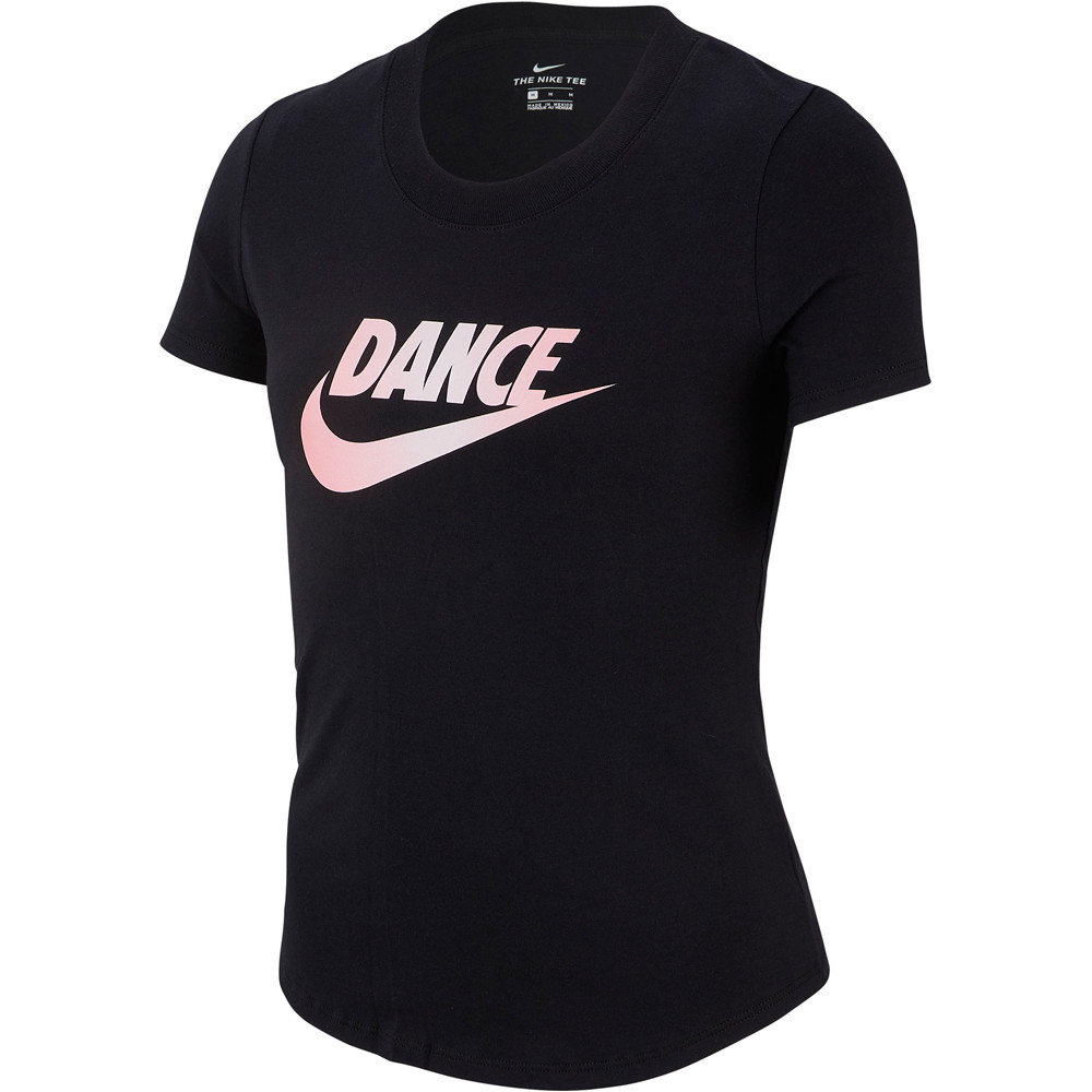 Nike camiseta manga corta niña G NSW TEE SCOOP DANCE SWOOSH vista frontal