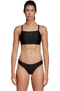 adidas bañador natación mujer Bikini 3 bandas vista frontal