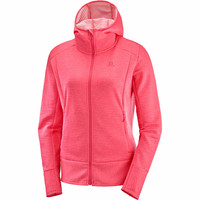 Salomon forro polar mujer RIGHT NICE MID HOODIE W vista frontal