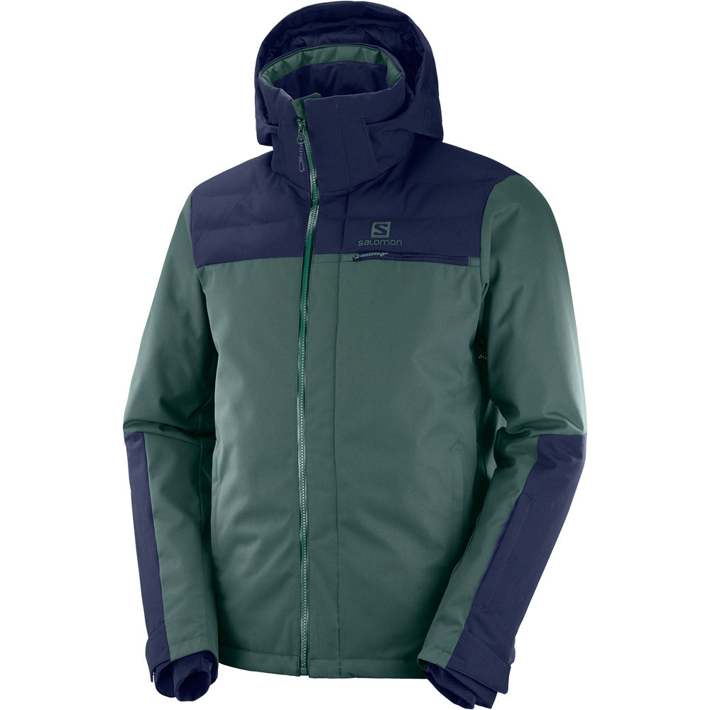 Salomon chaqueta esquí hombre STORMBRAVER JKT GREEN vista frontal