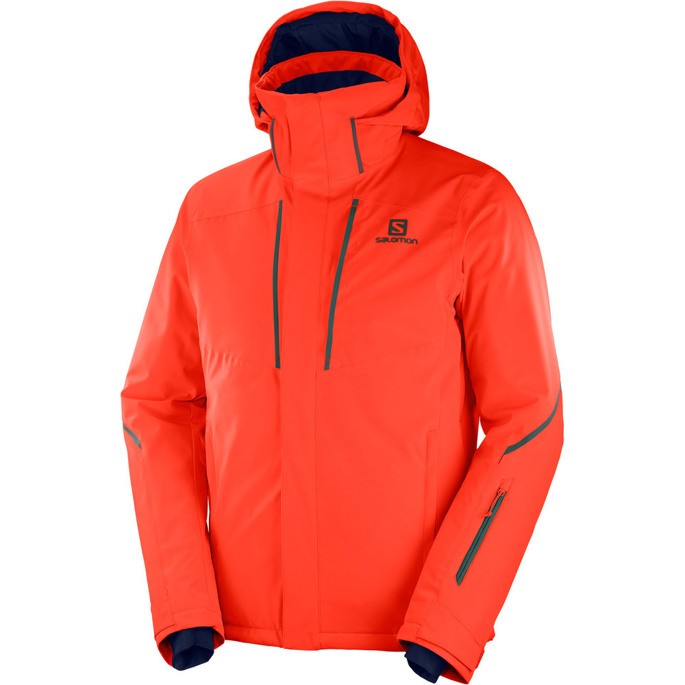 Salomon chaqueta esquí hombre STORMSEASON JKT CHERRY vista frontal