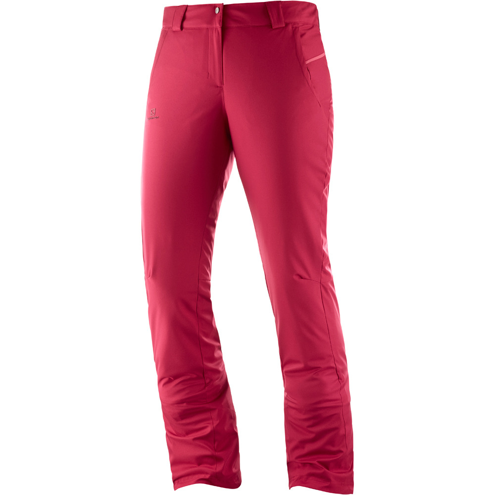 Salomon pantalones esquí mujer STORMSEASON PANT W RIO RED vista frontal