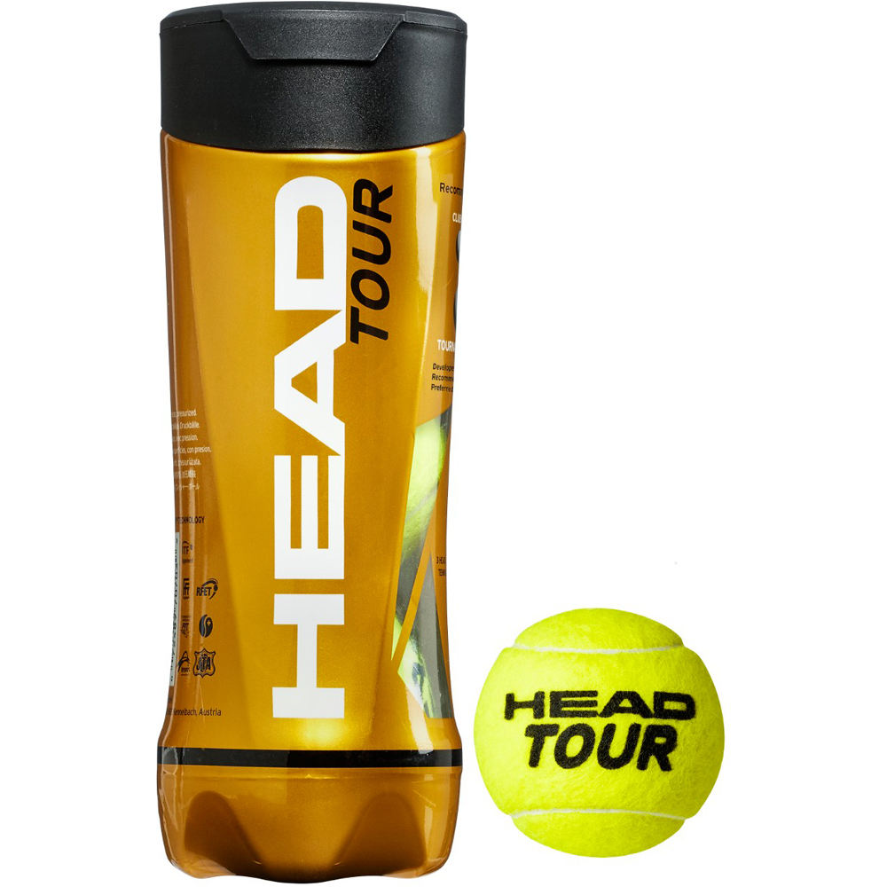 Head pelota tenis HEAD TOUR vista frontal