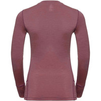 Odlo camiseta térmica manga larga mujer SUW TOP Crew neck l/s NATURAL 100% MERIN vista trasera