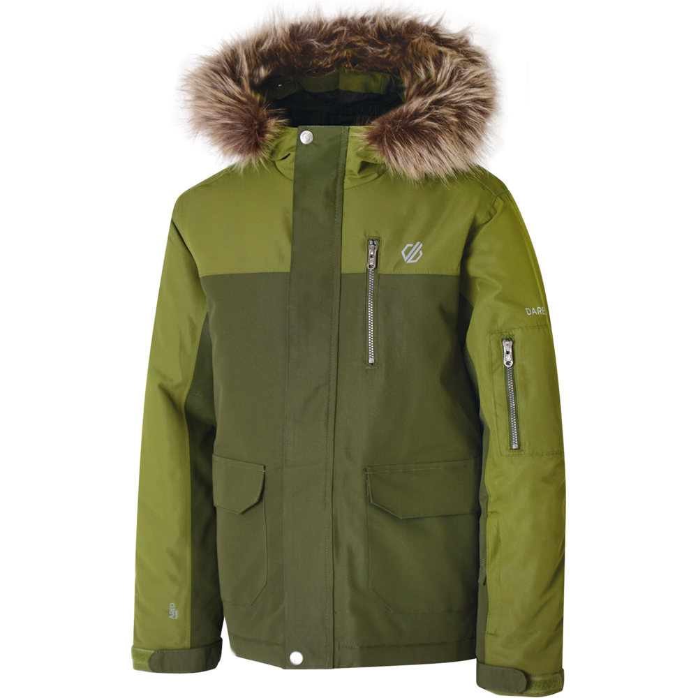 Dare2b chaqueta esquí infantil FURTIVE JKT GREEN vista frontal