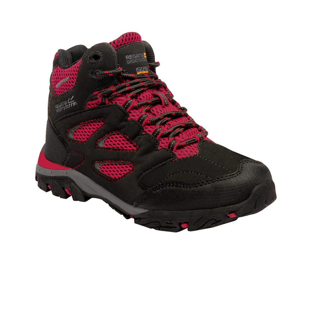 Regatta bota trekking niño Holcombe IEP Jnr NERO lateral exterior